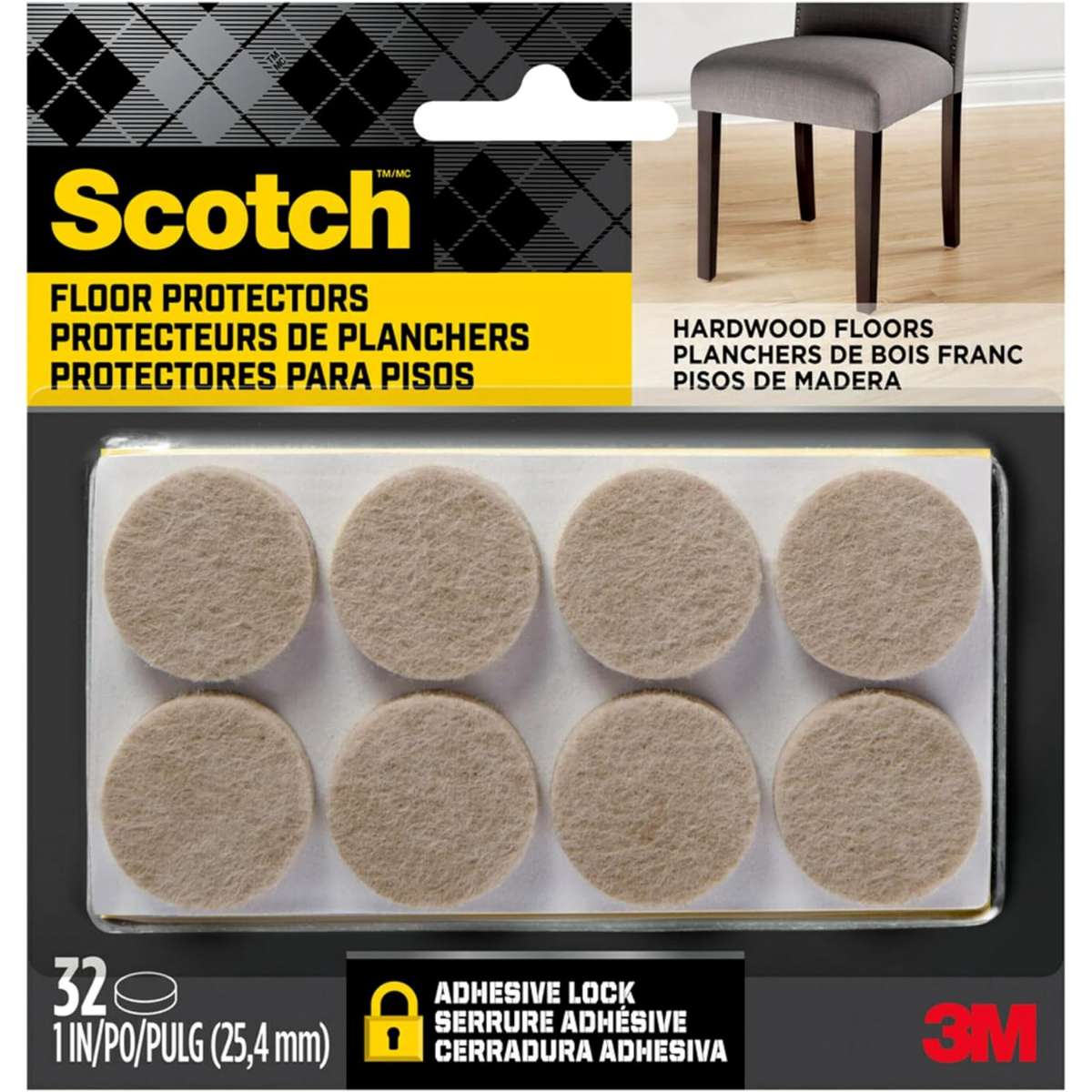 Scotch Felt Mat 32 Pieces Beige (SP802-NA)