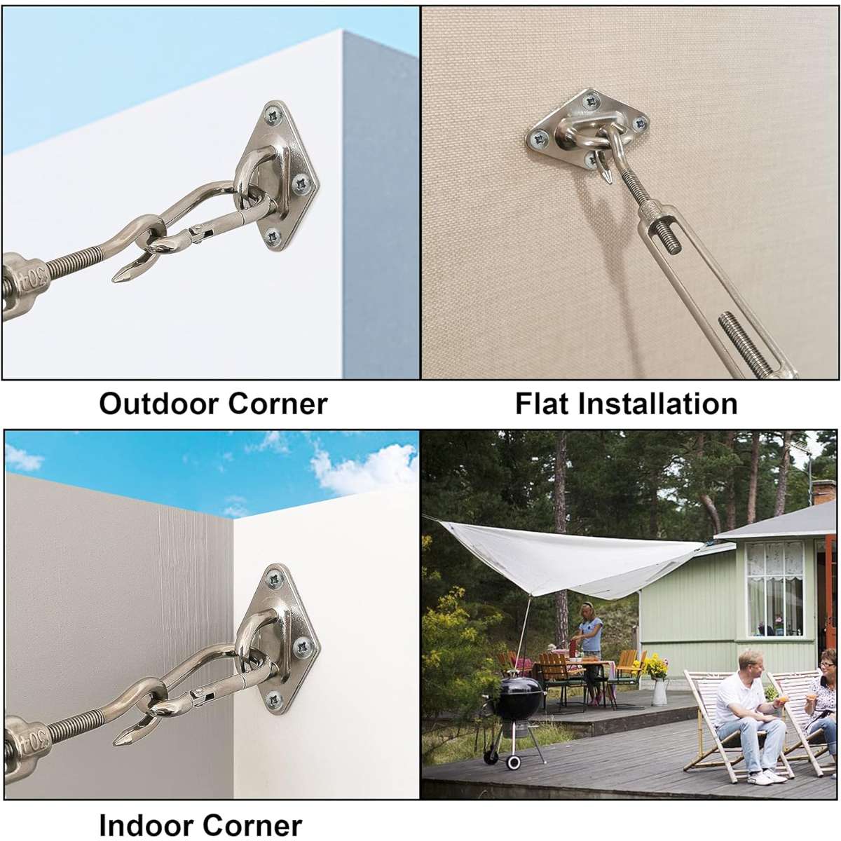 YOFIT Shade Sail Hardware Kit 6 inch