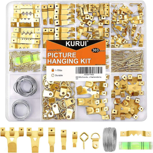 KURUI 303Pcs Picture Hanging Kit