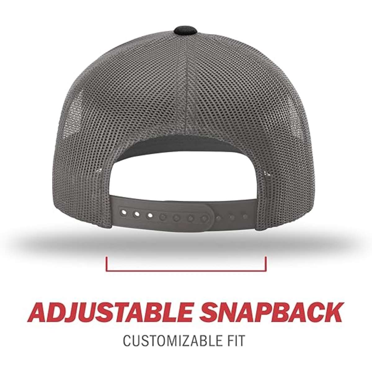 RICHARDSON Plain 112 Trucker Cap (Charcoal/Black)