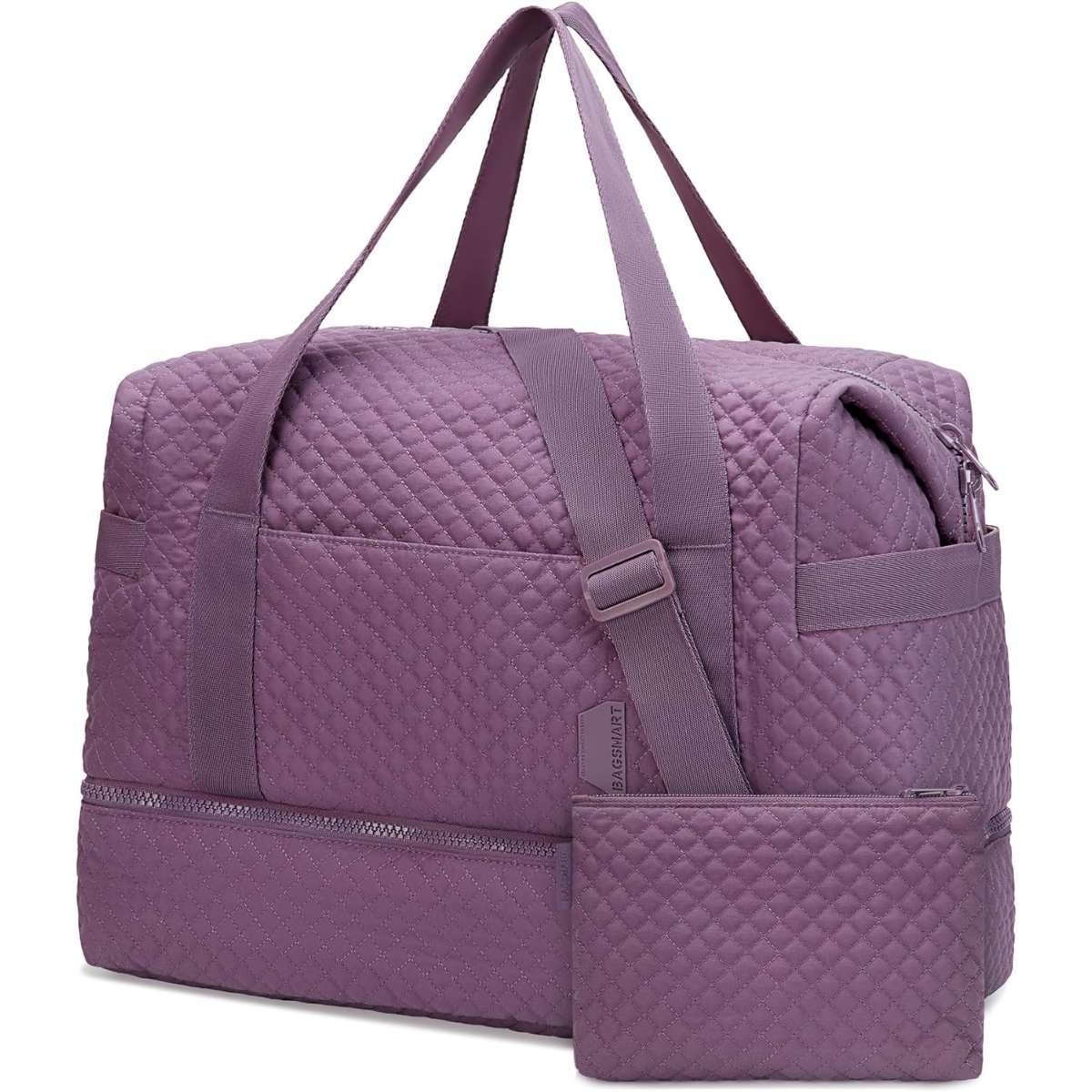 BAGSMART LARGE GYM BAG WITH YOGA MAT BUCKLE