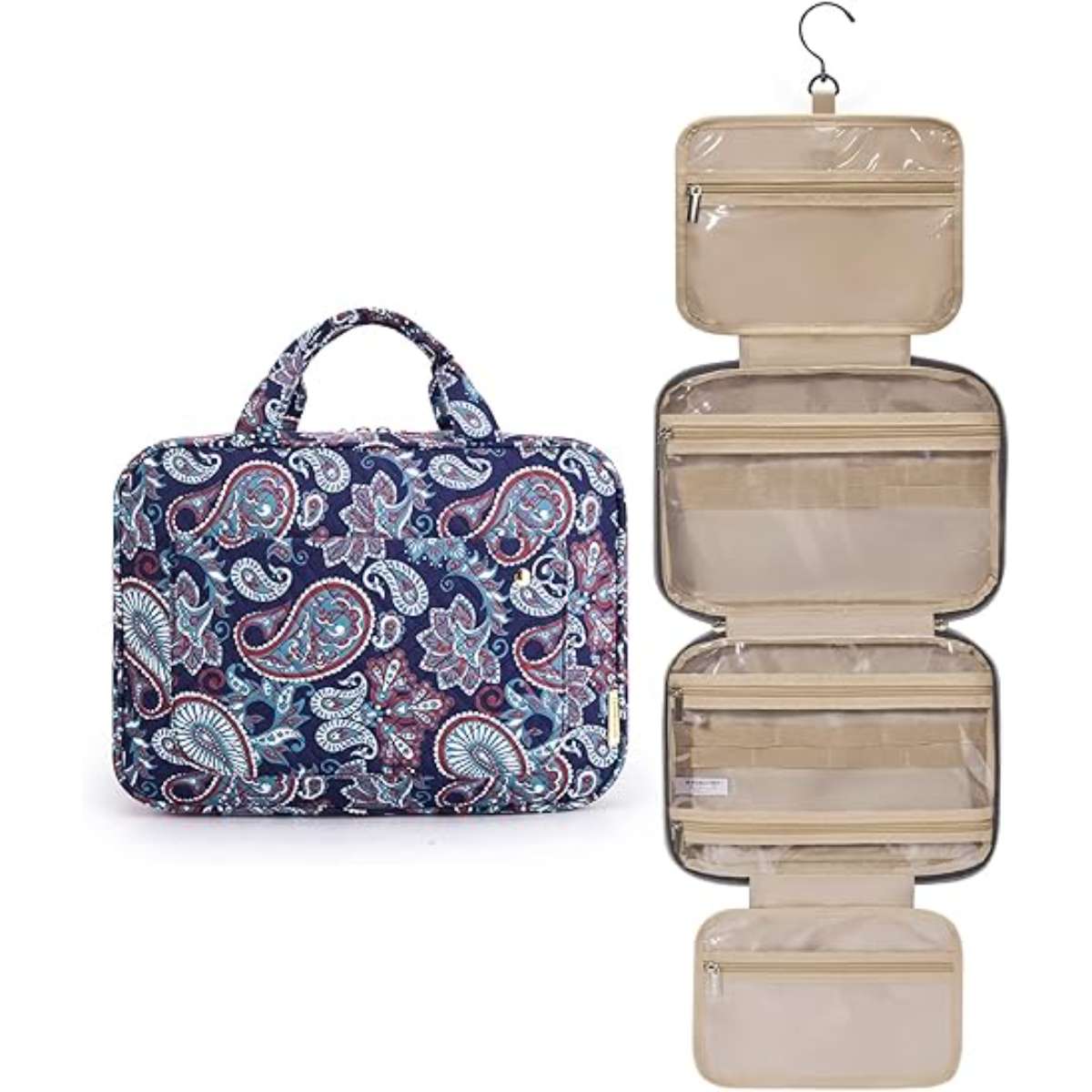 BAGSMART toiletry bag travel bag with hook