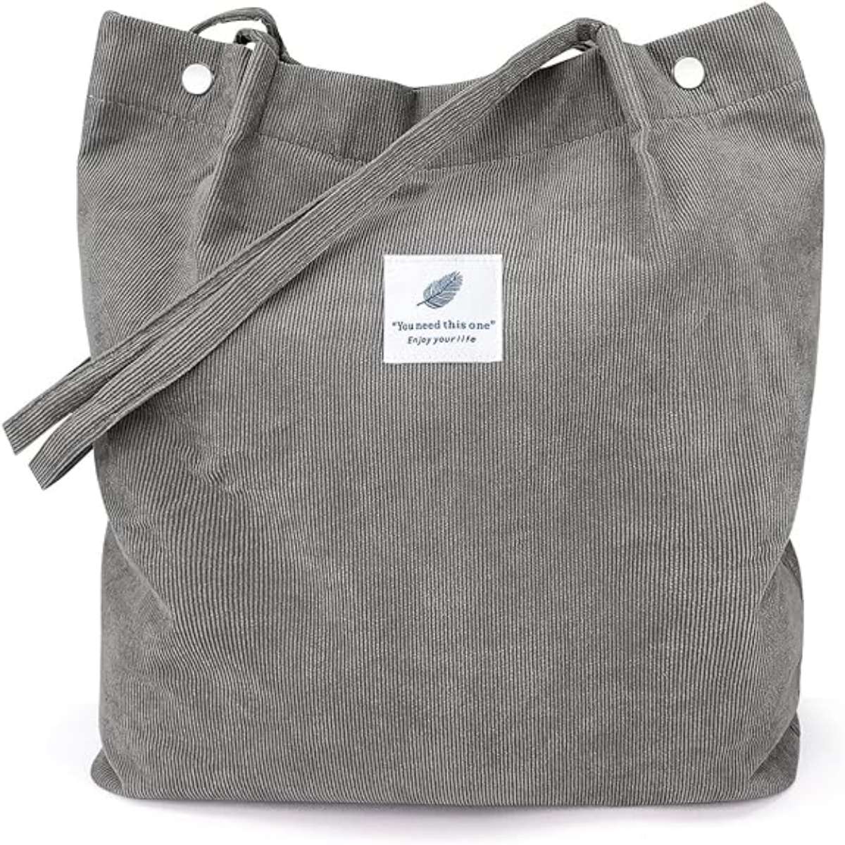 Corduroy women's tote bag