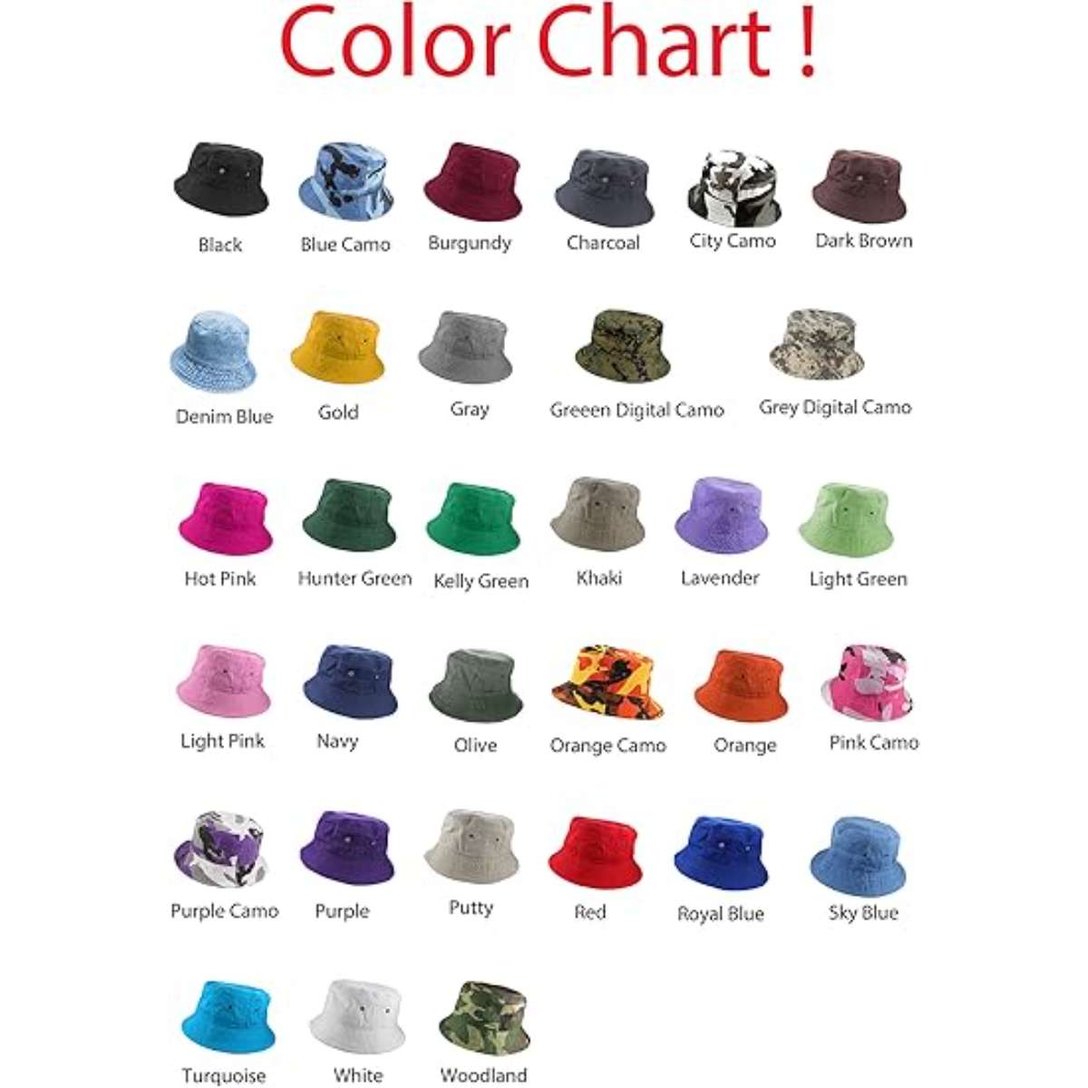Gelante solid 100% cotton bucket hat