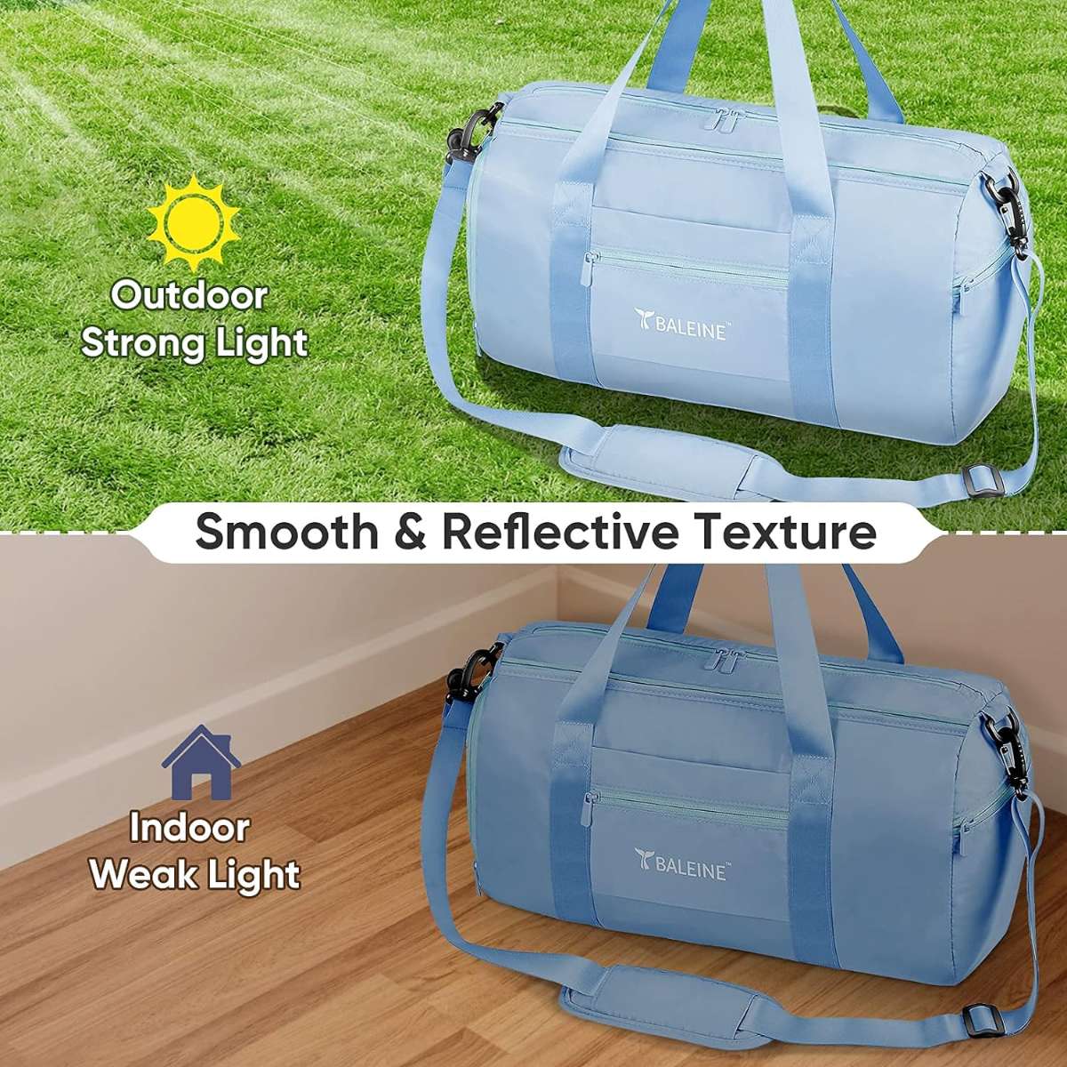 Barlen Women's & Men's Gym Duffle Bags (Azure)