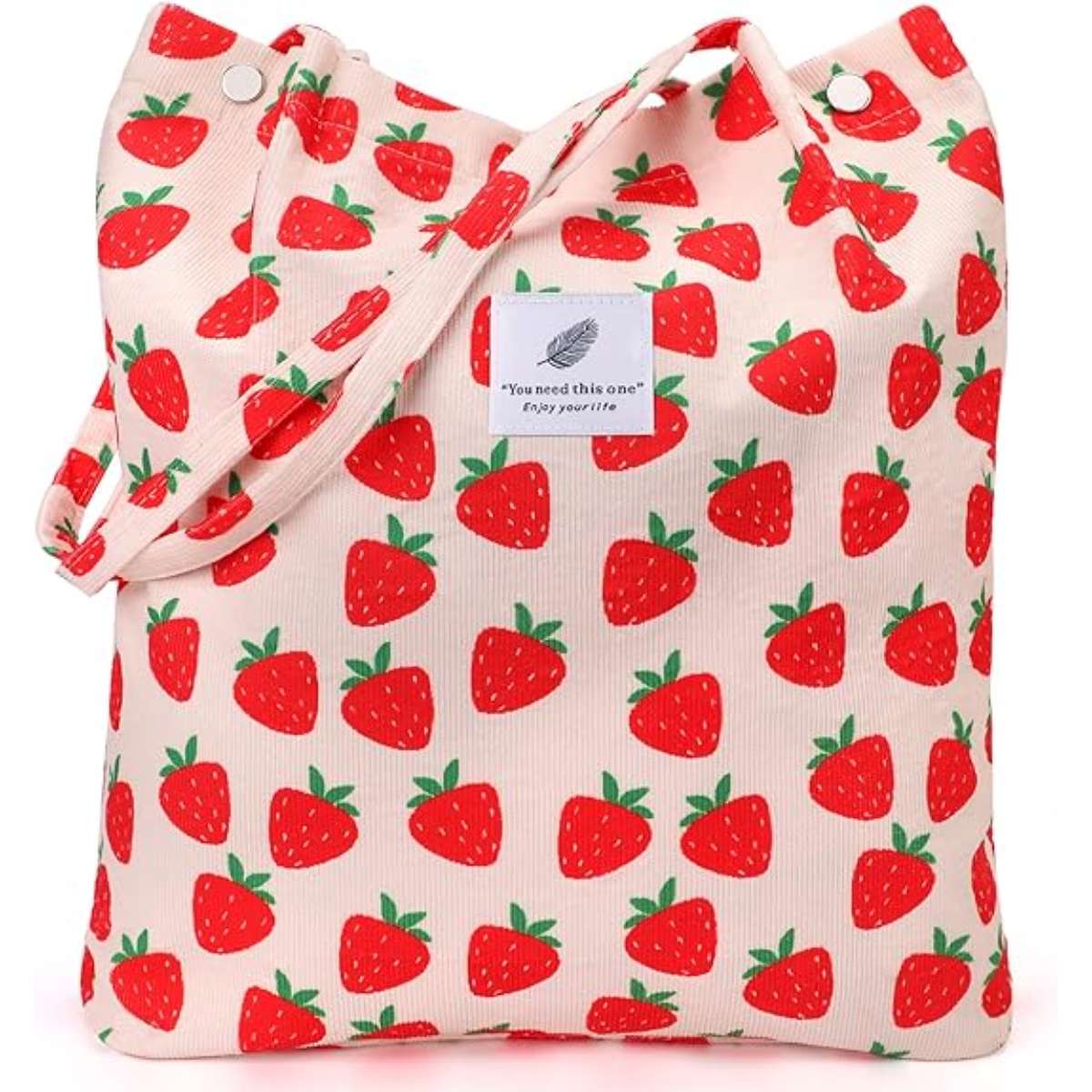 Corduroy women's tote bag