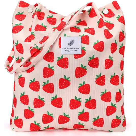 Corduroy women's tote bag