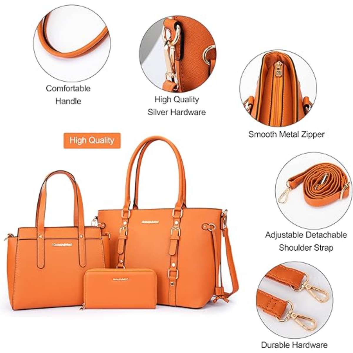 Montana West 3PCS Purses for Women Tote Purse and Wallet Set Shoulder Satchel Bags
