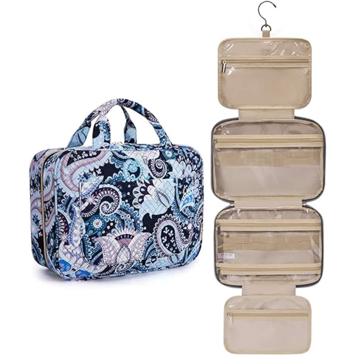BAGSMART toiletry bag travel bag with hook