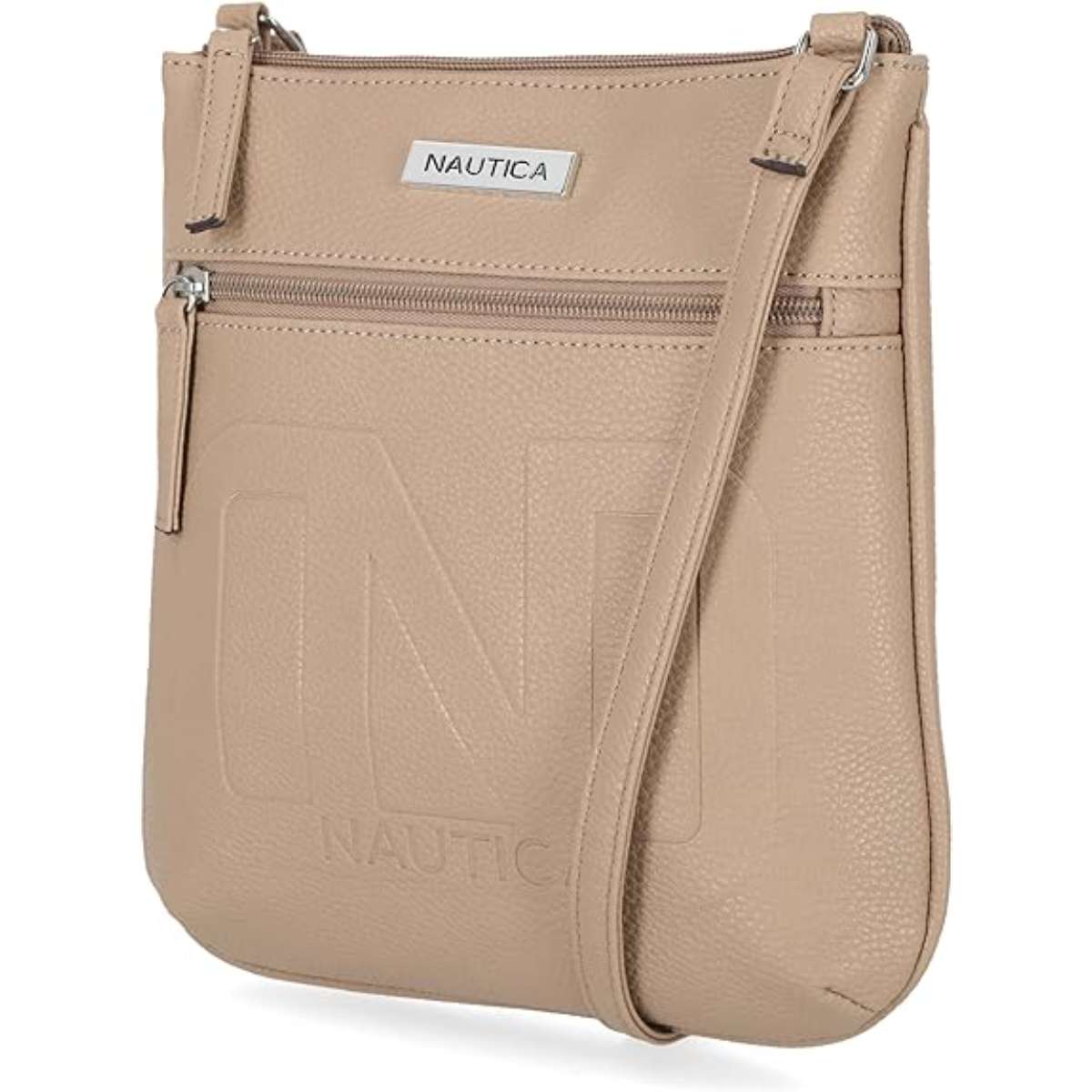 Nautica Womens Lakeside Signature Jaquard North South Crossbody Bag