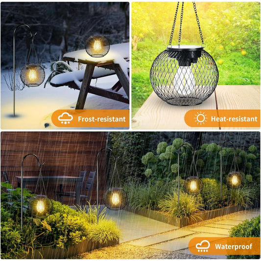 UBright Solar Outdoor Light Upgrade Hanging Solar Light 2-Pack