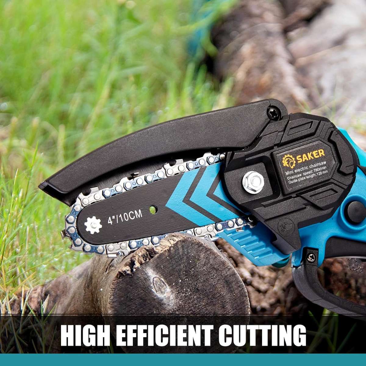 Saker mini chainsaw, portable electric chainsaw cordless