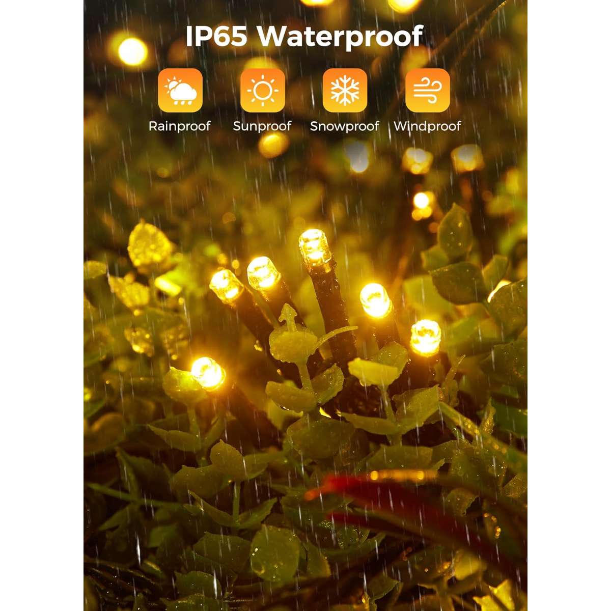 Solar String Lights Outdoor, 39FT 100LED Warm White