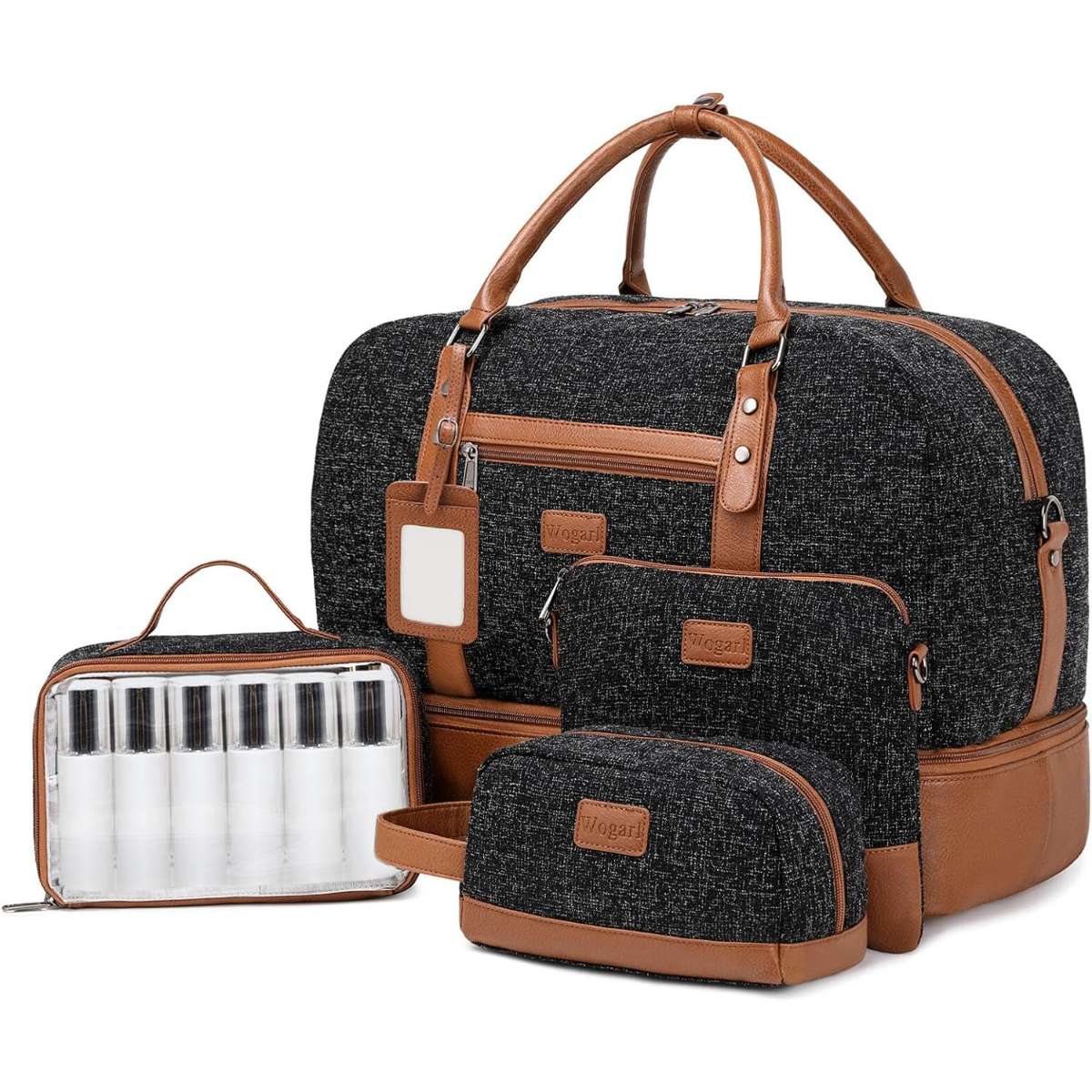 Wogarl 4PCS Women's Weekend Bag Large Bag