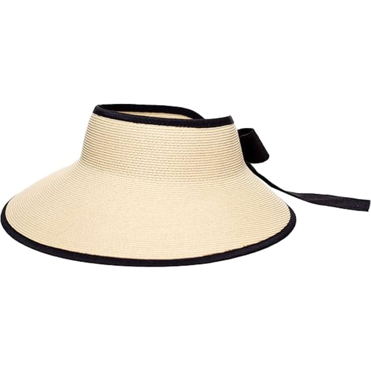 Pineapple&Star Vienna Visor Women’s Summer Sun Straw Packable UPF 50+ Beach Hat