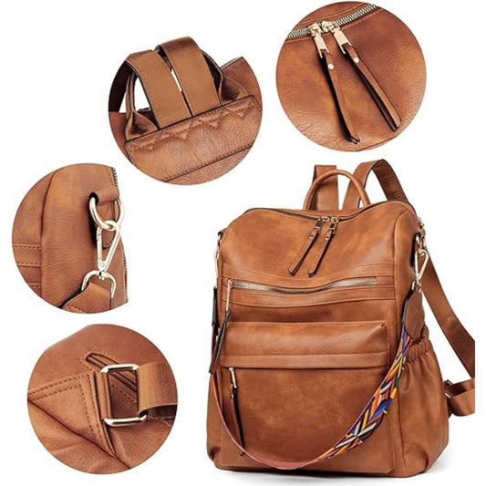 Dora & Liz Women's Backpack Wallet Stylish Leather