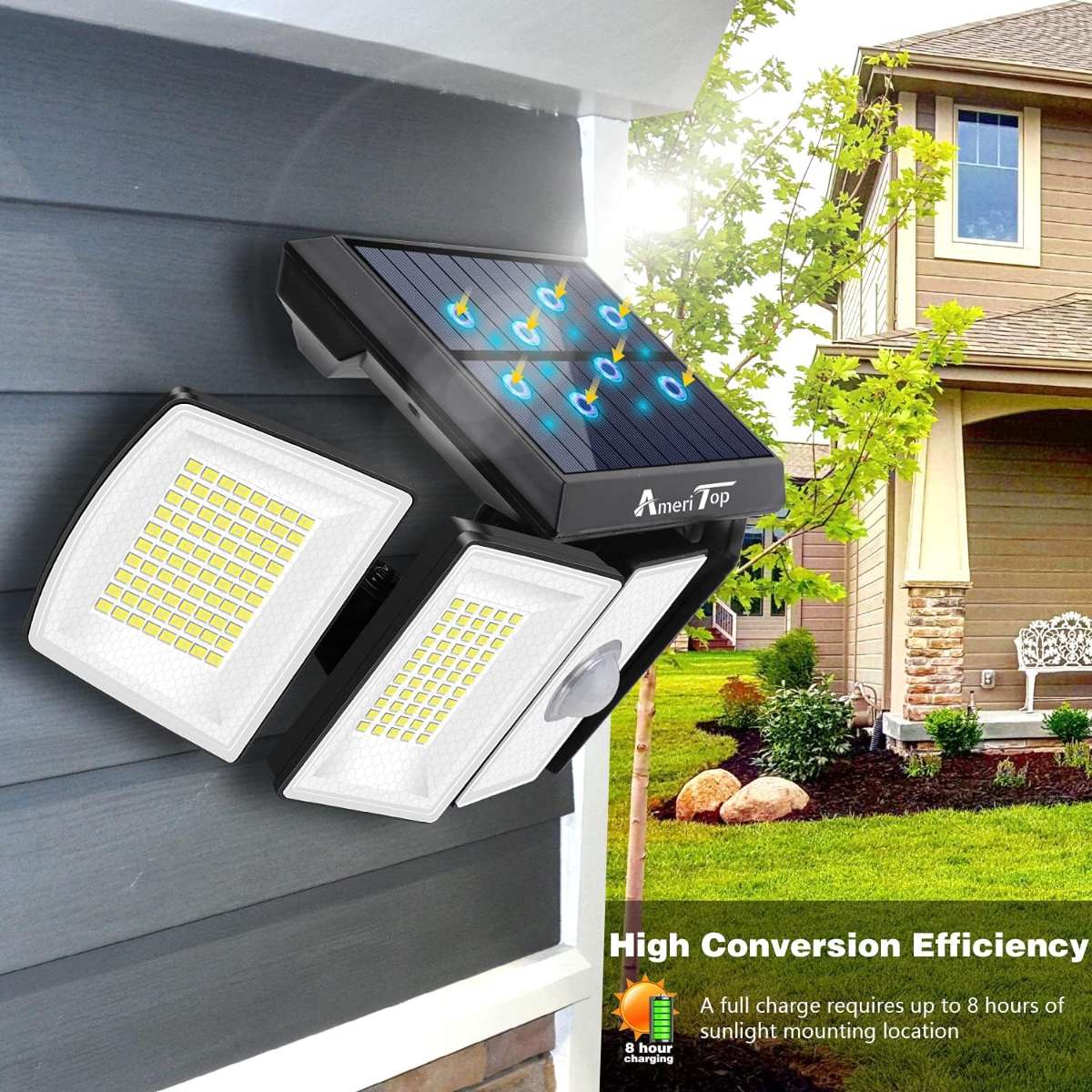 AmeriTop Solar Lights Outdoor 2-Pack