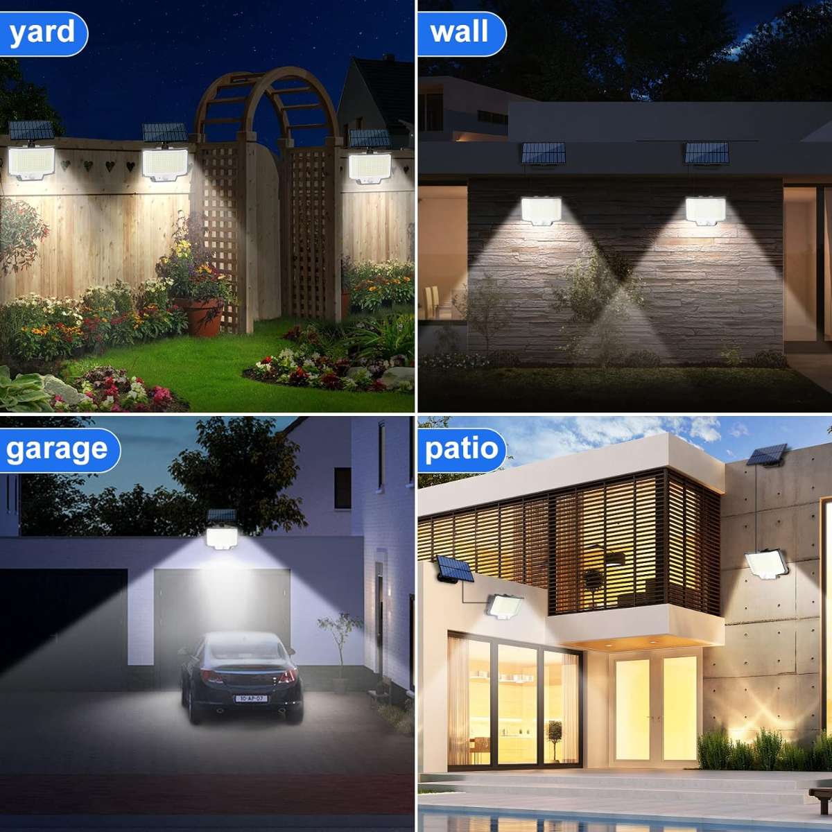[400 LED/2 packs/3 modes] Stand-alone panel with remote control, IP65 waterproof