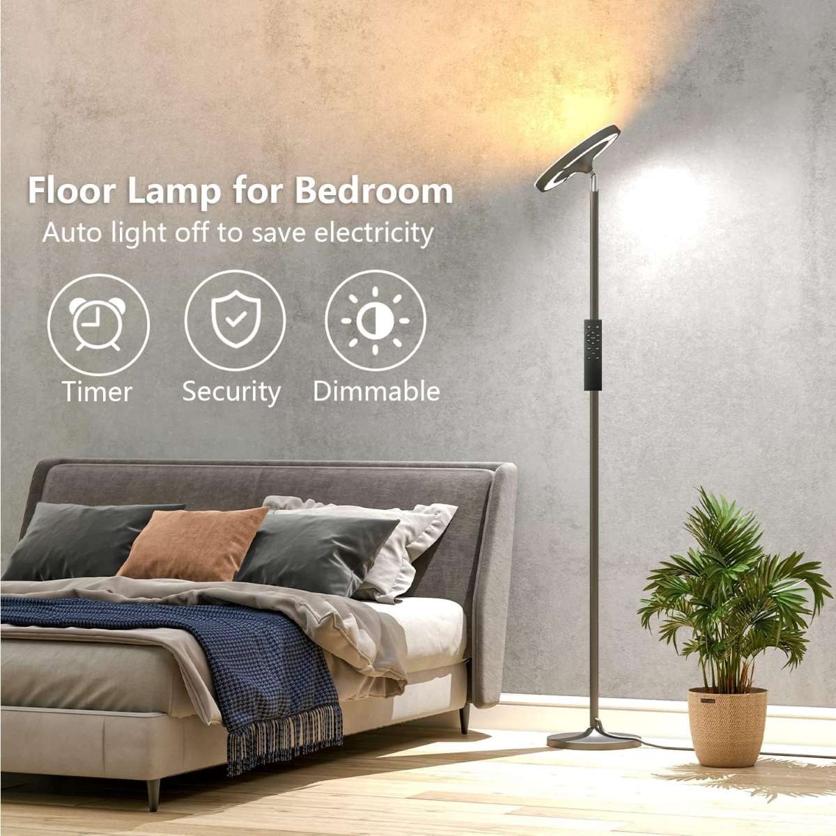 Keepsmile Dual Side Lighting LED Floor Light with Remote Smart App