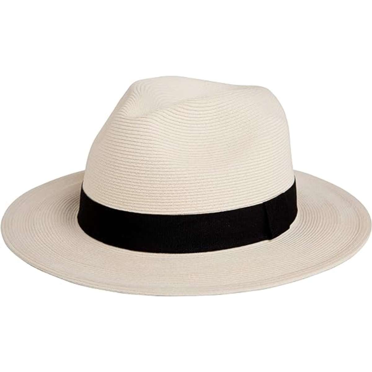 Pineapple&Star Sun Straw Fedora Beach Hat Fine Braid UPF50+ for Unisex
