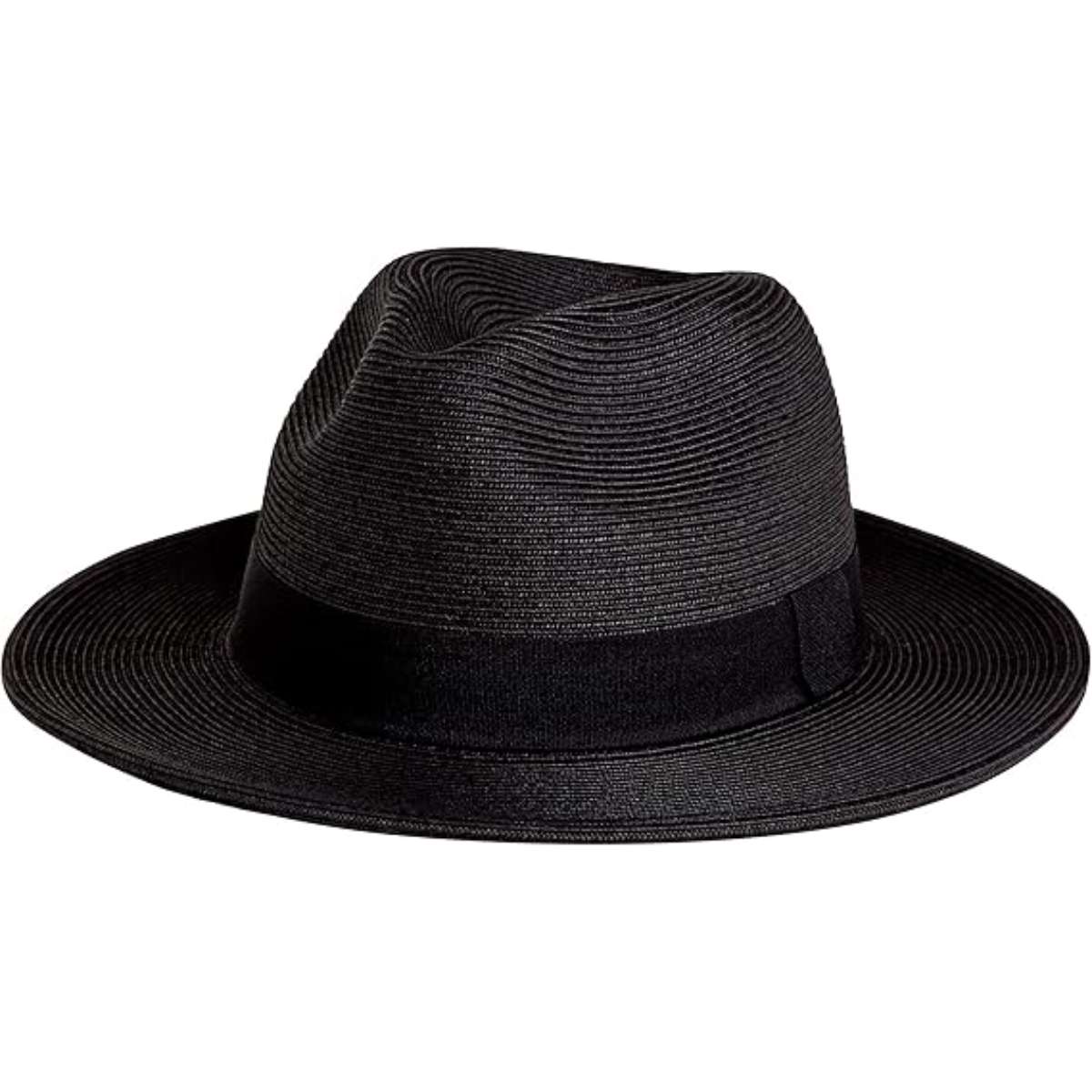 Pineapple&Star Sun Straw Fedora Beach Hat Fine Braid UPF50+ for Unisex