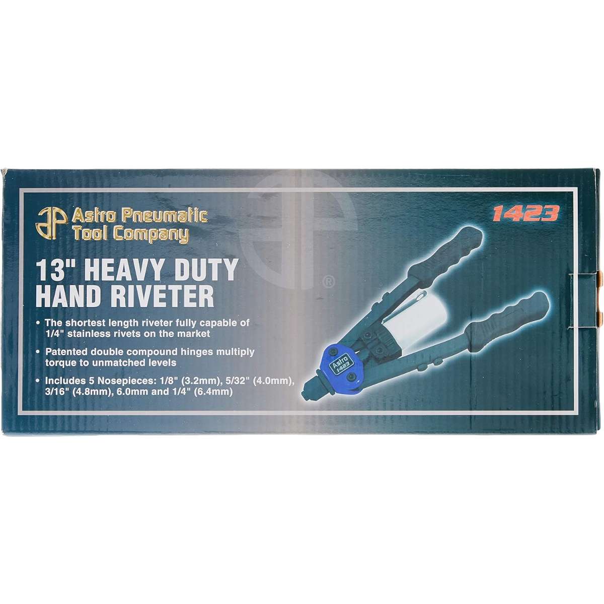 Astro Pneumatic Tool 1423 1/4" Heavy Duty 13" Hand Riveter