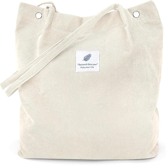 Corduroy women's tote bag