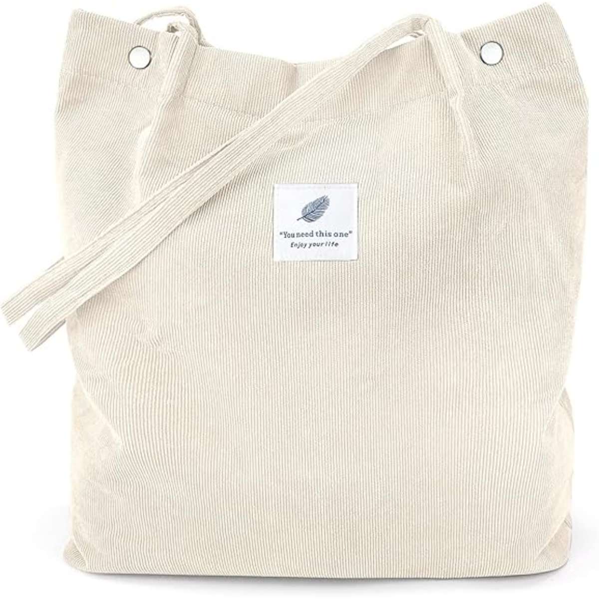 Corduroy women's tote bag