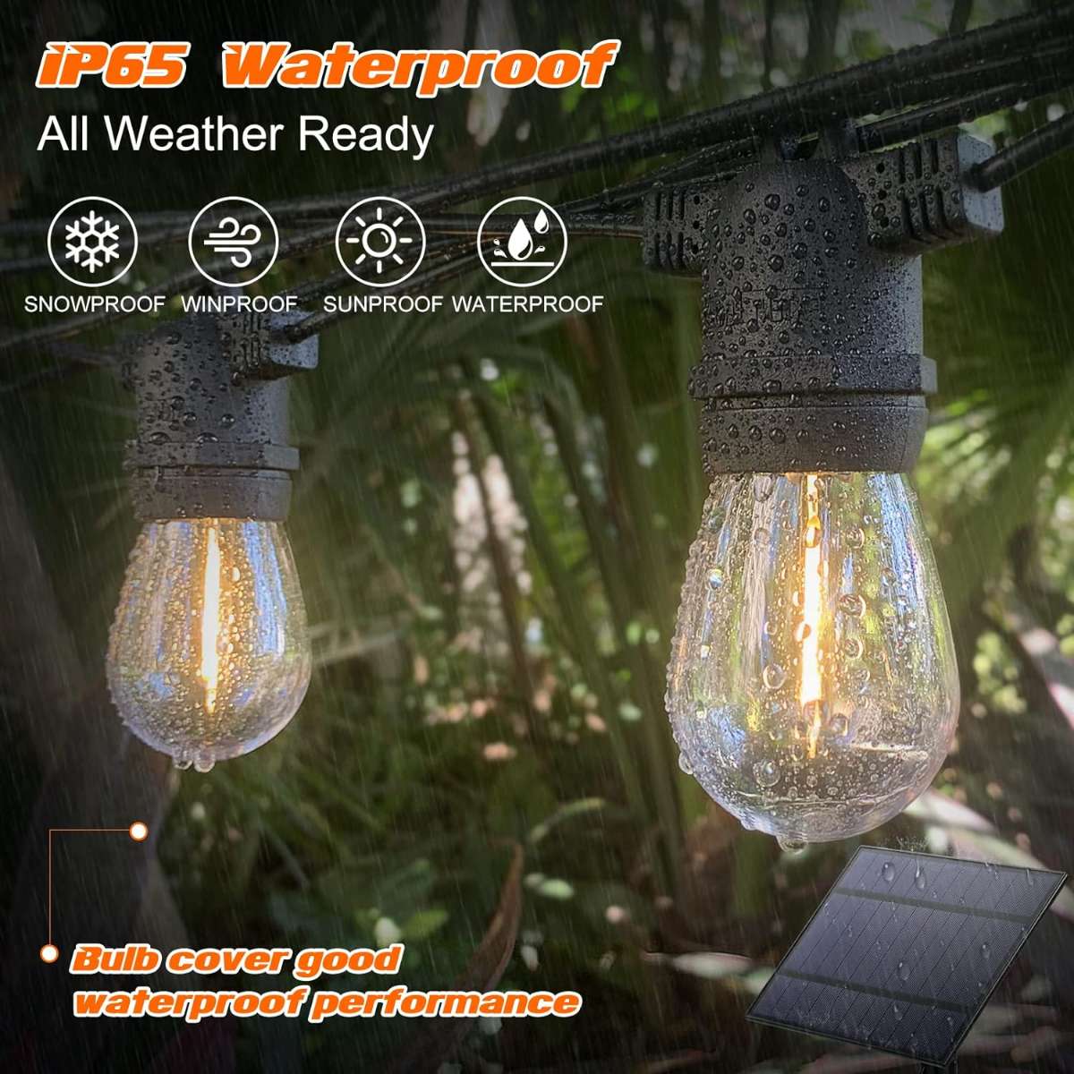 Dott Arts Solar Lights Outdoor 96ft 2-Pack Solar String Lights
