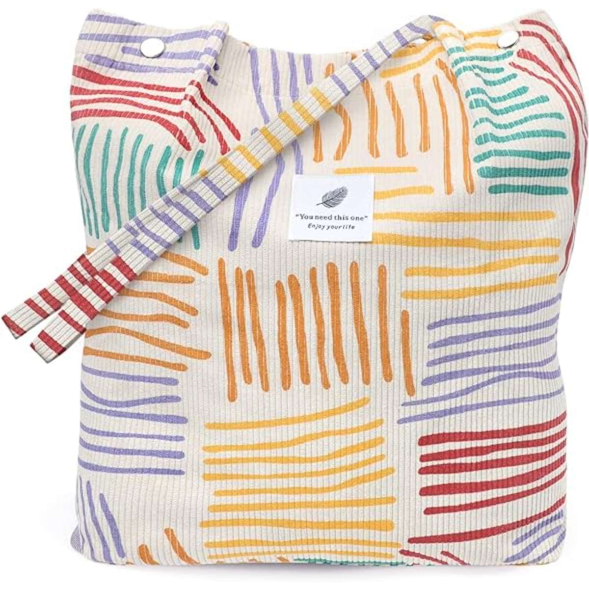 Corduroy women's tote bag