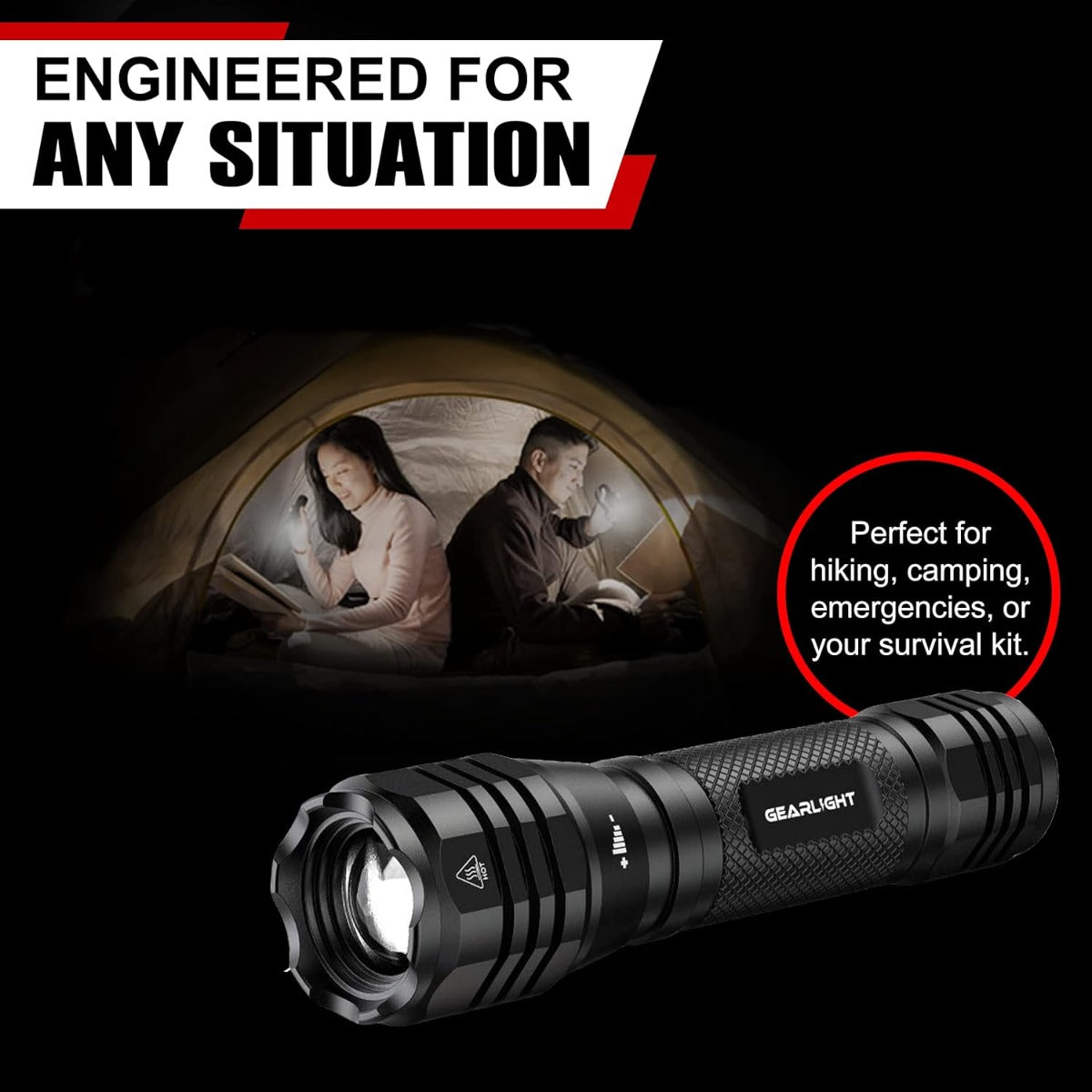GearLight S1050 LED flashlight high lumen
