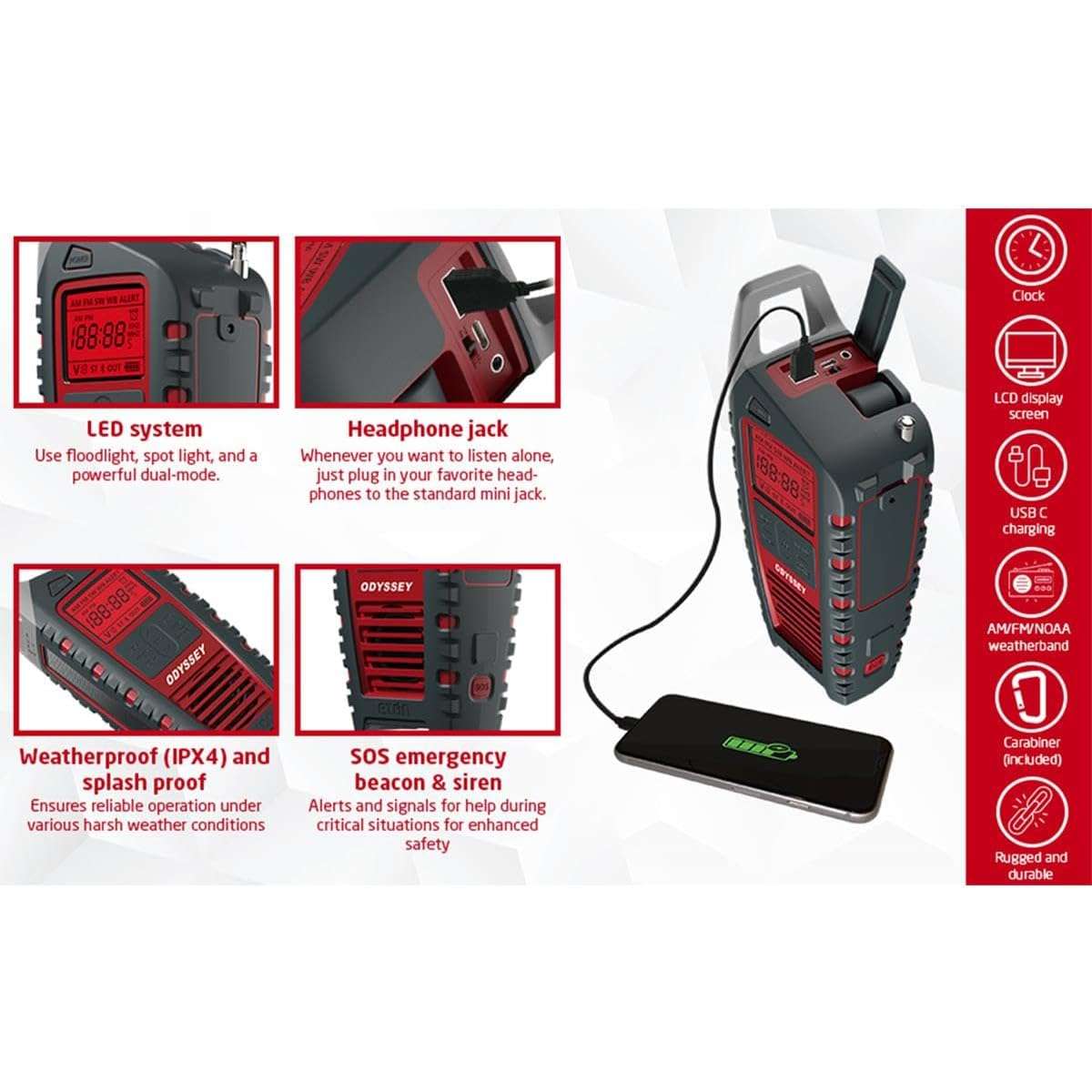 Eaton American Red Cross Adventure Series Odyssey - multi-power all-band radio