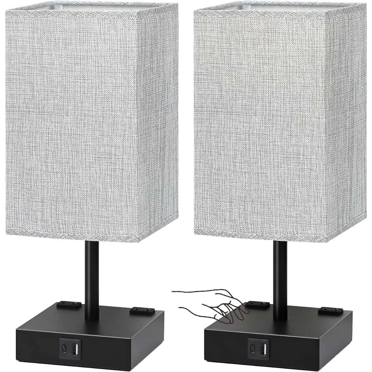 Bedside lamp 2-piece set (bulb included)