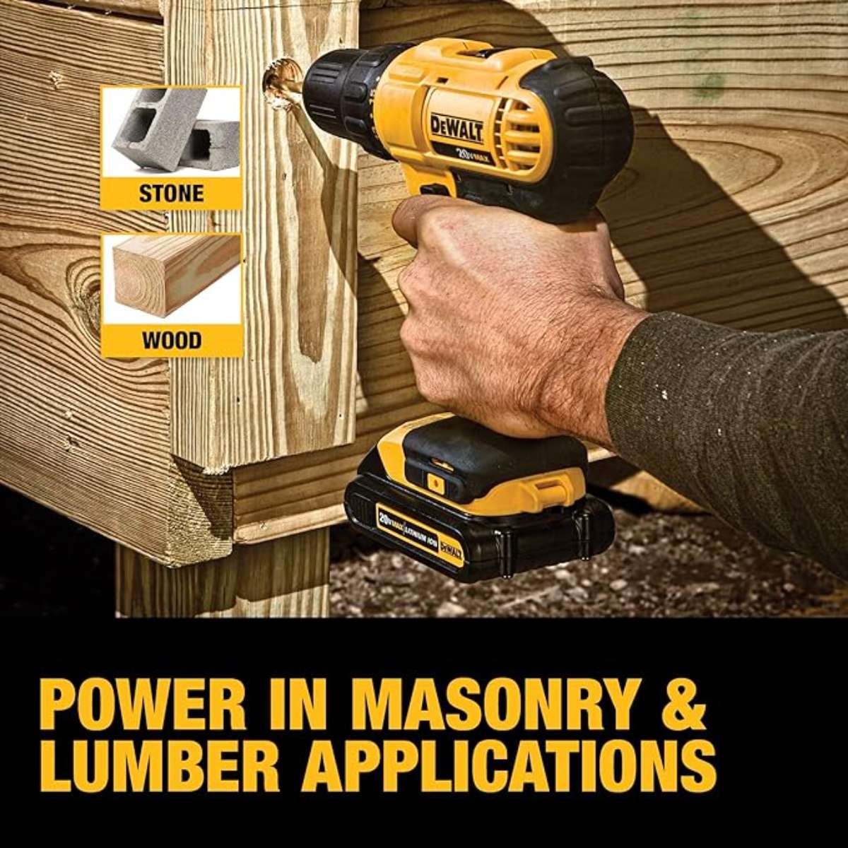 DEWALT 20V Max Rechargeable Drill/Screwdriver Kit, (DCD771C2)