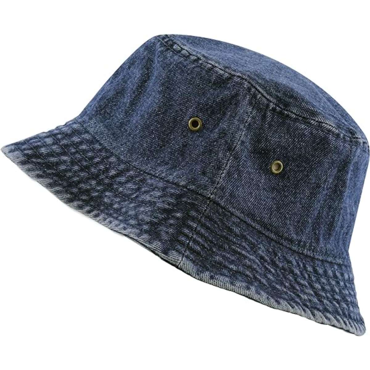 Bucket hat - unisex 100% cotton and denim UPF 50