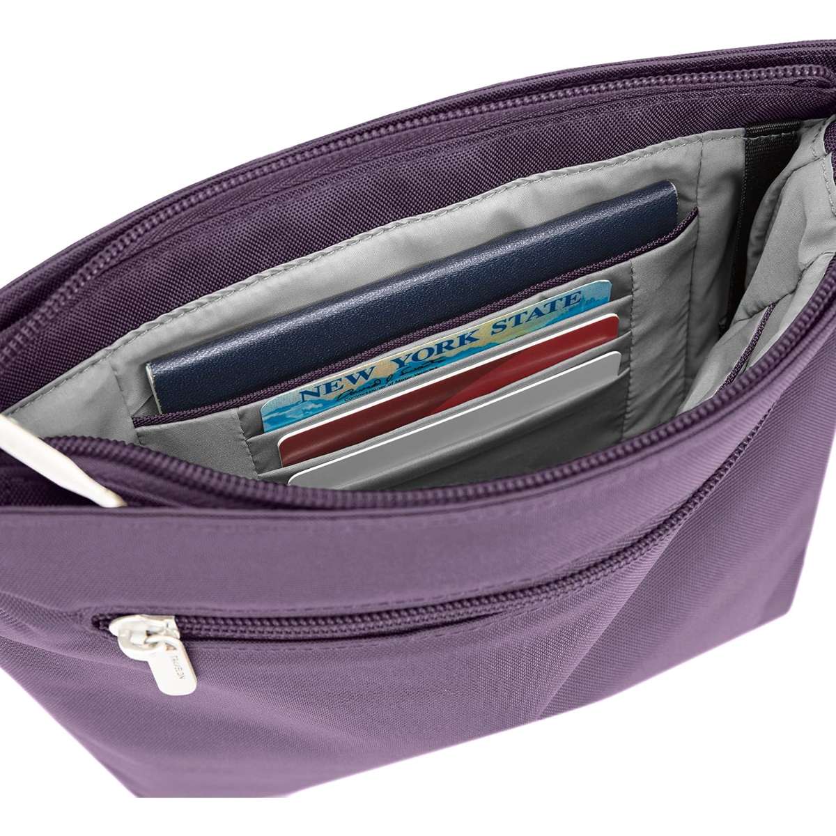 Travelon Women's Anti-Theft Classic Mini Satchel Purple, One Size