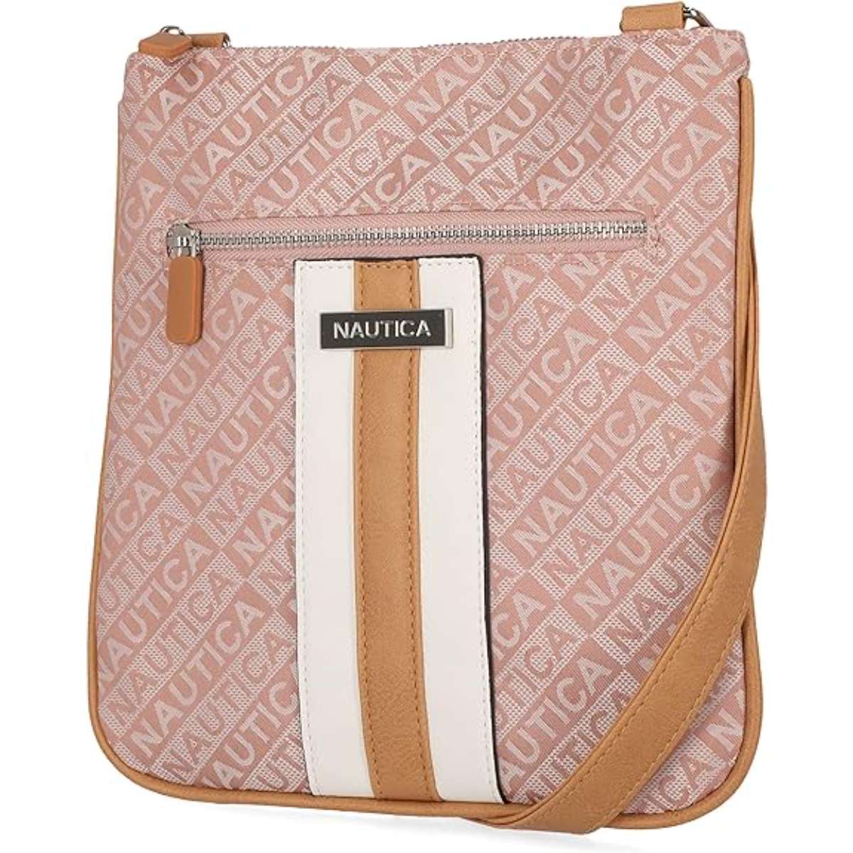 Nautica Womens Lakeside Signature Jaquard North South Crossbody Bag