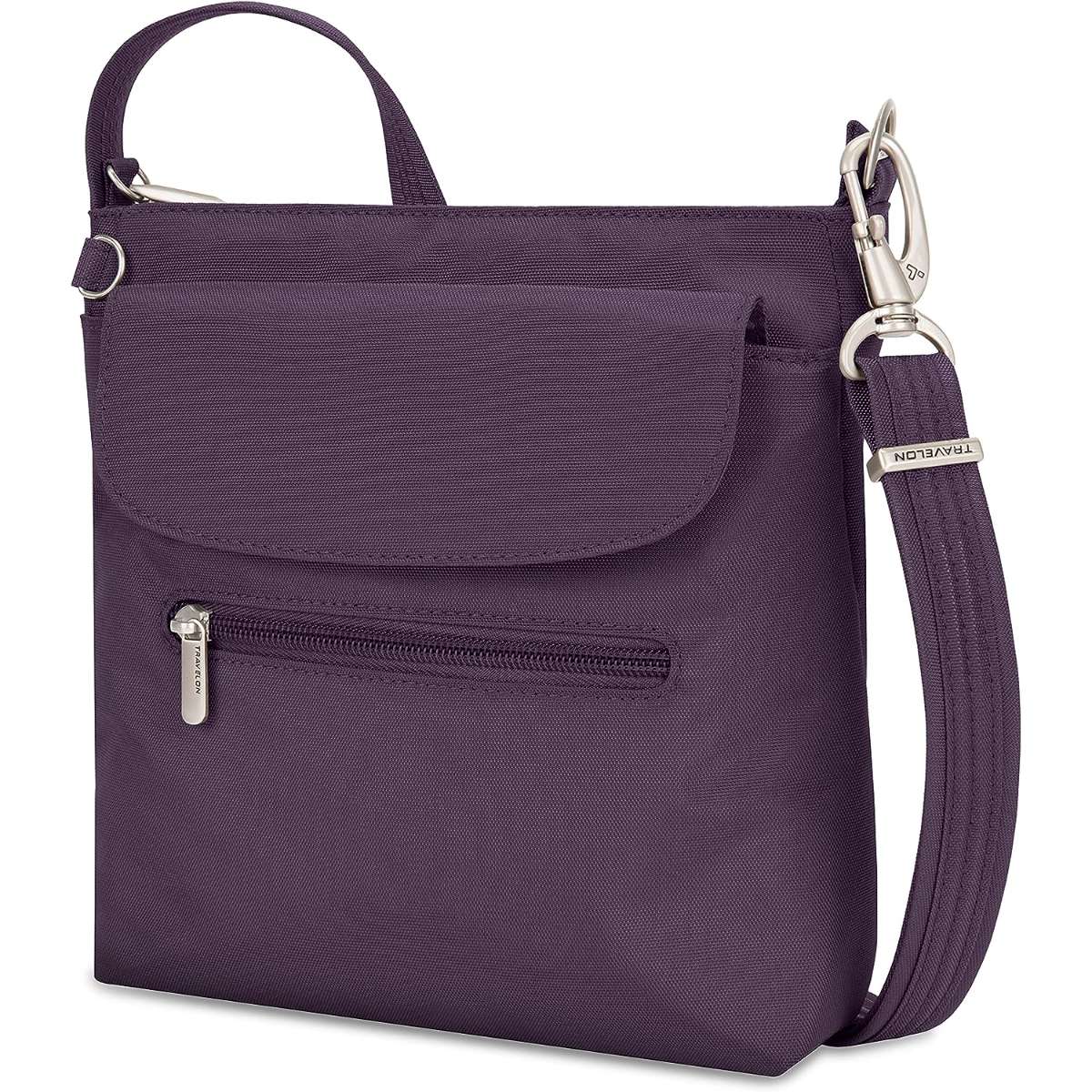 Travelon Women's Anti-Theft Classic Mini Satchel Purple, One Size