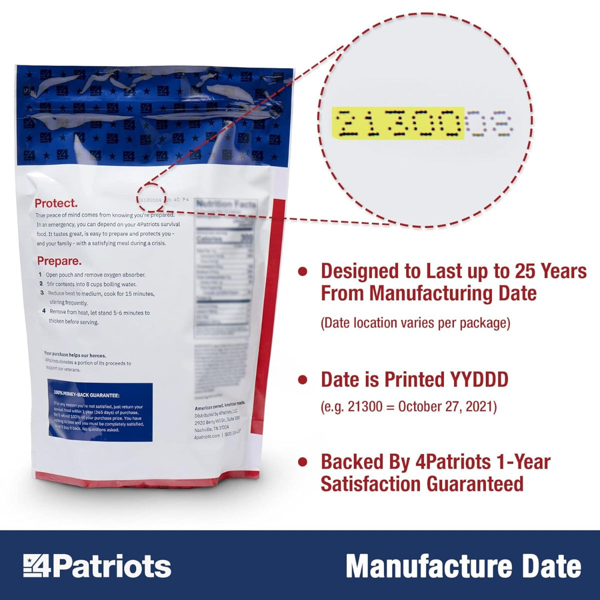 Patriot 6 Month survival Food Pack - Emergency food