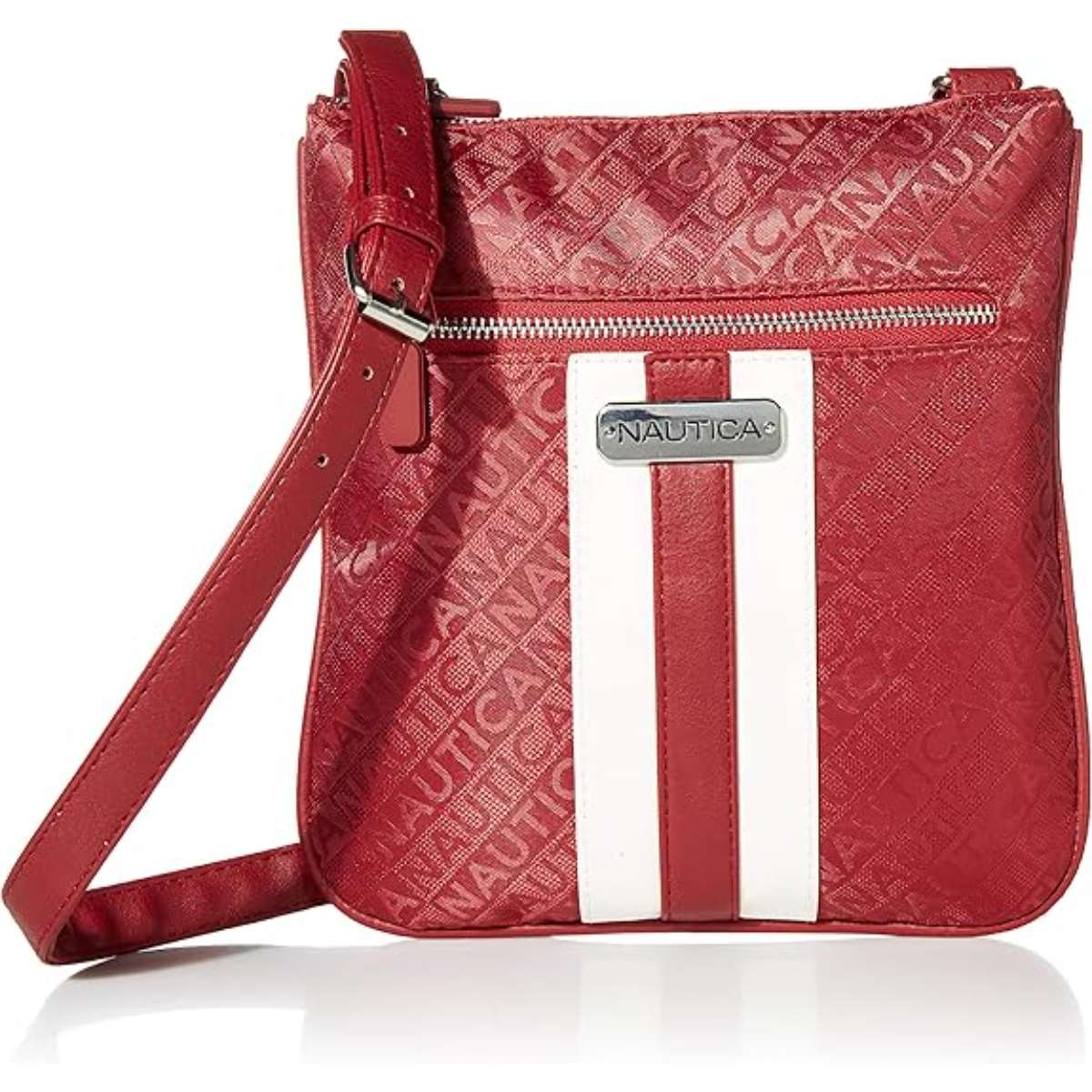 Nautica Womens Lakeside Signature Jaquard North South Crossbody Bag